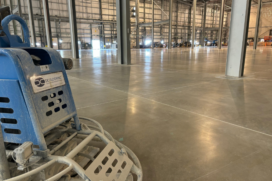 Polished Concrete in AMR Warehouse